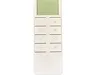 Witte handzender met display en knoppen voor zon- en windsensorbediening