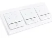 Witte draadloze touch wandschakelaar met vier bedieningsknoppen