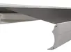 Detaillopname van aluminium profiel knikarmzonwering