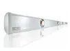 Witte aluminium terrasverlichtingsbalk met 5 spots en Somfy RTS-logo