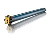 Somfy Meteor LT50 motor in donkerblauw met gele eindkoppeling