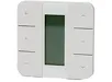Wandbediening voor zonwering met 15 kanalen, wit met display en knoppen met pijlen