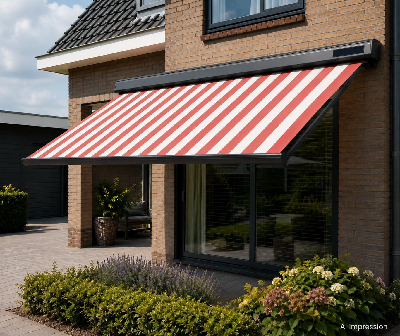 Werkt een solar knikarmscherm ook als de zon niet schijnt?