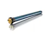 Zilvergrijze aluminium zonwering met geïntegreerde RTS-motor