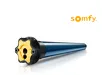 Zwart en blauwe Somfy Oximo WT motor met gele stervormige kop