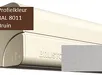 Bruin Q knikarmscherm profiel met RAL 8011 kleurcode