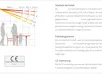 Schema met uitvalhoeken en afmetingen knikarmzonwering