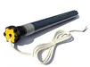 Somfy Solus 50 PA zonweringsmotor met gele bedieningsknop en witte bedrading